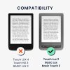 kwmobile tok Tolino Touch Lux 3/Basic Lux/Basic Touch 2 telefonhoz, ökológiai bőr, szürke/fekete, 55747.03