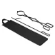 Set cleste si poker pentru semineu Navaris, 63, 5 cm si 73, 6 cm, negru, otel