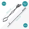 Set cleste si poker pentru semineu Navaris, 63, 5 cm si 73, 6 cm, negru, otel