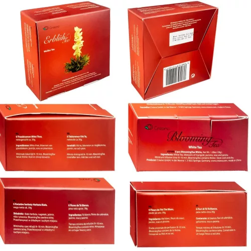 Creano ErbluhTee virágzó tea kóstoló szett, 6 gömb, 6 fajta, fehér virágzó tea