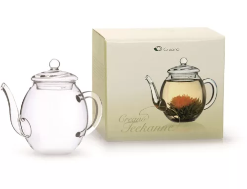 Creano üveg teáskanna fedővel, 500 ml, hőálló, cseppmentes kiöntés
