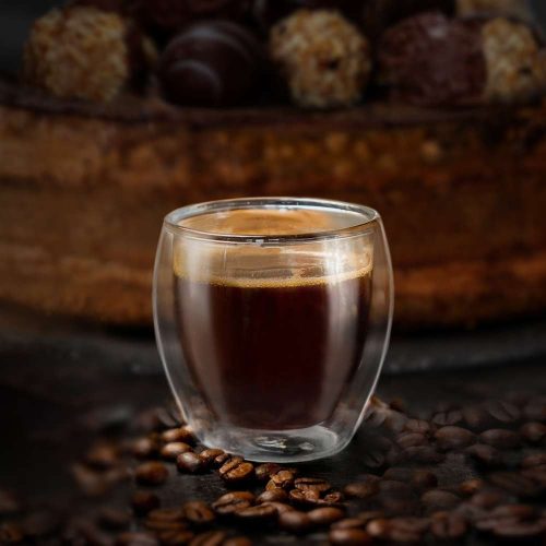 Set 6 pahare espresso termice Creano, 100 ml, sticla borosilicata, perete dublu