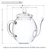 Creano ErbluhTee virágzó tea szett, fekete tea, 500 ml üveg teáskanna, 6 golyó