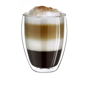   Pahar termic XXL Creano, 400 ml, sticla borosilicata, perete dublu, pentru ceai si cafea