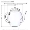 Creano ErbluhTee Mix ajándékszett, 500 ml üveg teáskanna és 6 virágzó fekete teagolyó, 3 fajta