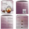 Creano ErbluhTee Mix ajándékszett, 500 ml üveg teáskanna és 6 virágzó fekete teagolyó, 3 fajta