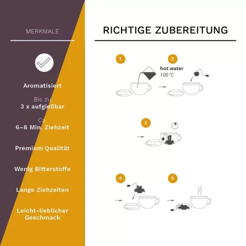 Creano Teelini virágzó tea ajándékszett, 12 tasak, 8 fajta, fából készült doboz, fehér/fekete tea