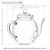 Creano ErbluhTee virágzó tea ajándékszett, 6 gömb, fehér/fekete tea, 500 ml teáskanna