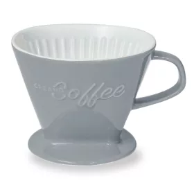  Filtru cafea Creano din portelan, marimea 4, pentru filtre 1x4, baza stabila, gri piatra