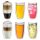 Set 6 pahare termice Creano DG-SH, 250 ml, sticla borosilicata, perete dublu