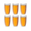 Set 6 pahare termice Creano DG-SH, 250 ml, sticla borosilicata, perete dublu