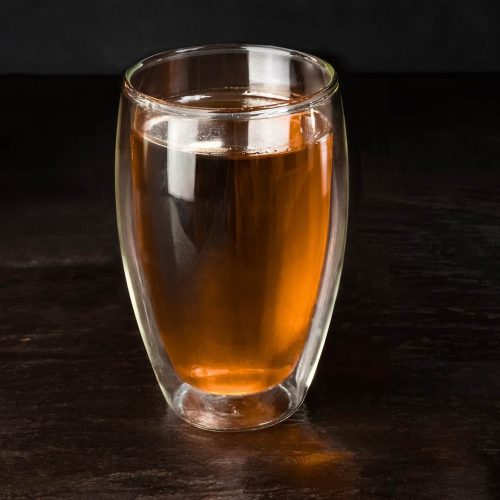 Set 6 pahare termice Creano DG-SH, 250 ml, sticla borosilicata, perete dublu