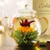 Creano ErbluhTee ajándékszett, fekete mágneses doboz + 6 vegyes virágzó teagolyó, fehér/fekete/zöld tea