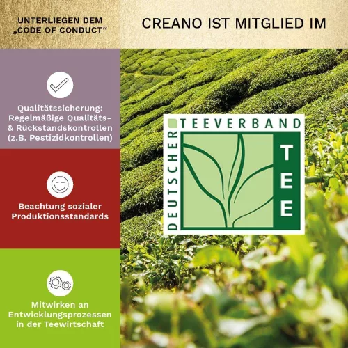 Creano ErbluhTee ajándékszett, fekete mágneses doboz + 6 vegyes virágzó teagolyó, fehér/fekete/zöld tea