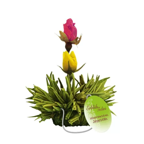 Creano ErbluhTeelini virágzó tea szett bögréhez, 8 darab (4 aroma), zöld tea