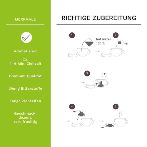 Creano ErbluhTeelini 72 golyós virágzó tea szett, zöld tea, eper, cseresznye, mangó, citrom aromákkal