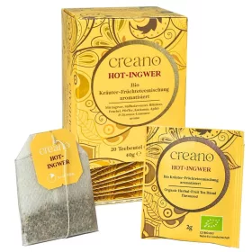   Creano Hot Ginger - tea gyömbérrel és kurkumával, 20 filtertasak, 40g