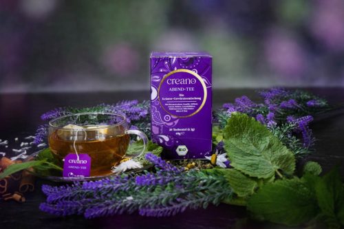 Creano bio Evening Tea, 20 filtertasak, gyógynövényes és fahéjas aroma, koffeinmentes