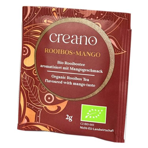Creano bio rooibos tea mangóval, 20 filtertasak, kerek íz, gyümölcsös aroma