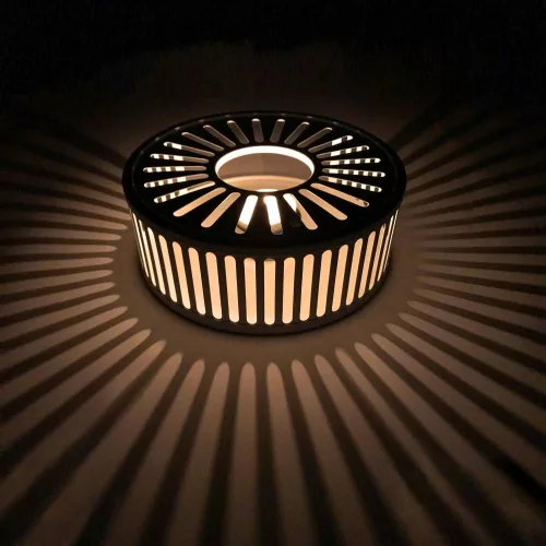 Suport incalzire ceainic Creano Stripes, alb, din inox, cu suport pentru lumanare