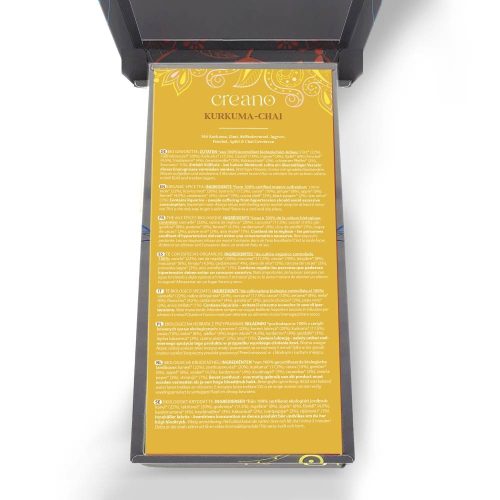 Creano bio fűszeres tea mix szett, chai kurkumával/csípős gyömbér/édes vörös chai, szálas tea, 61g