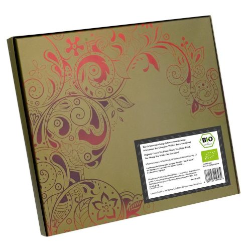 Creano bio tea ajándékszett, 48 filtertasak, 6 fajta, zöld/fekete/fehér/oolong tea, koffeinnel, 96 g