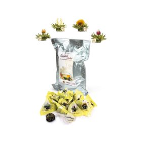   Creano ErbluhTeelini nagy virágzó tea szett, 72 golyó, fehér, 4 fajta