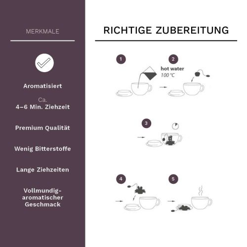Creano ErbluhTeelini fekete tea ajándékszett, pohár fedéllel, 8 tea-virág, 200 ml
