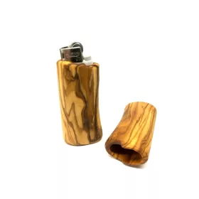 Olívafa öngyújtó tok, BIC J25 kompatibilis, 7x3 cm