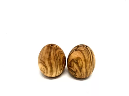 2 db-os olívafa só- és borsszóró szett, tojás forma, 5,5 cm magas
