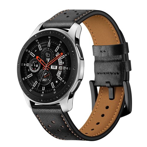 Tech-Protect bőrszíj Samsung Galaxy órához, 42 mm fekete