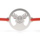 Ezüst karkötő zsinórral modell Nazdrava Reindeer