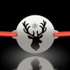 Ezüst karkötő zsinórral modell Great Reindeer