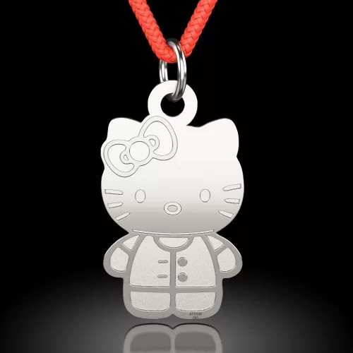 Hello Kitty ezüst medál madzaggal