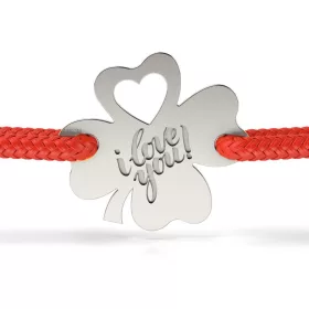 Clover I love you ezüst karkötő