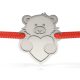 Ezüst karkötő zsinór modellel Love little bear