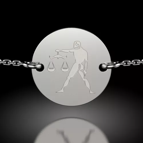 Libra modell ezüst lánc karkötő