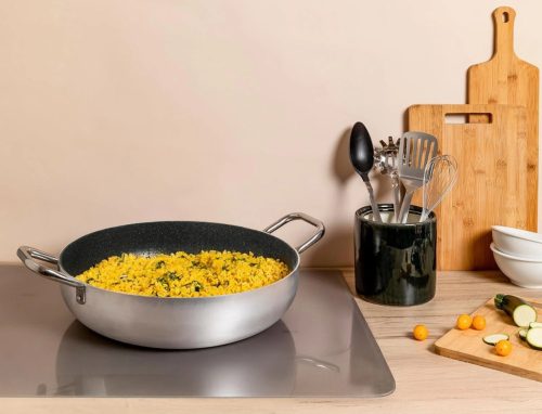 Flonal Pura Induction Professional mély serpenyő 2 füllel, 36 cm, Magma-Tech Plus tapadásmentes, minden főzőlaphoz