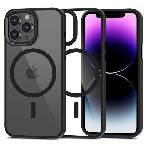 Tech-Protect Magmat MagSafe tok Apple iPhone 11 Pro Fekete/Clear telefonhoz